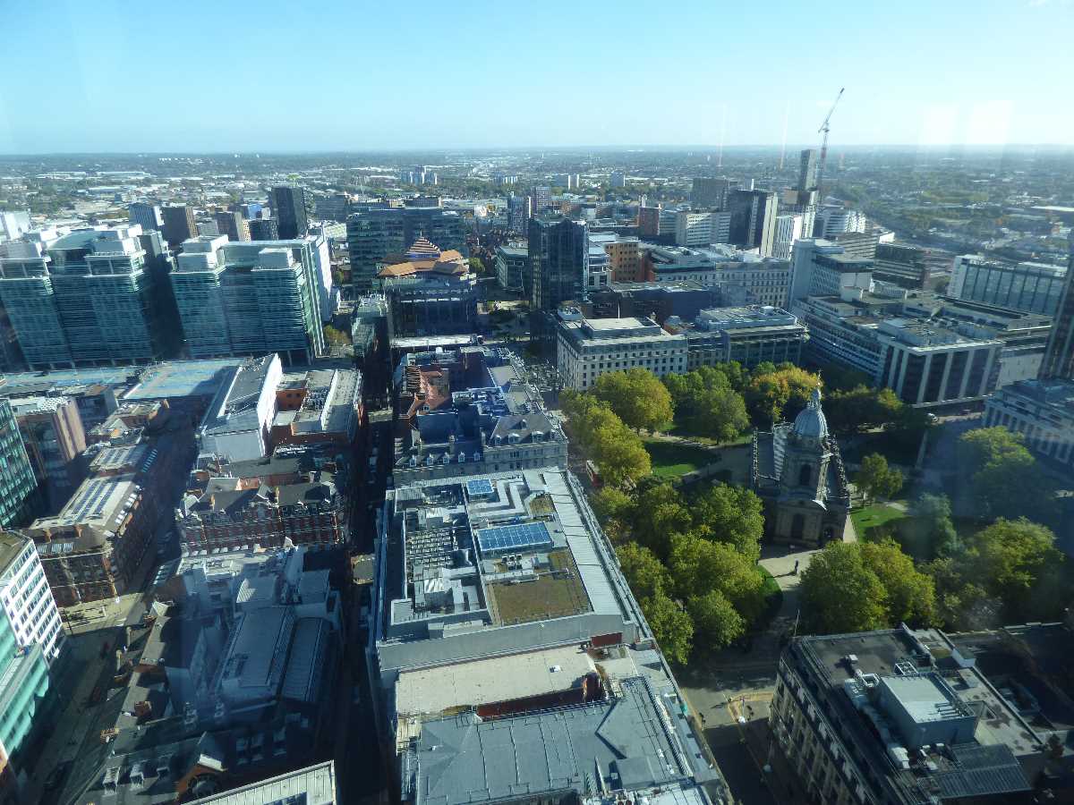 Cathedral Square from above: Views from 103 Colmore Row