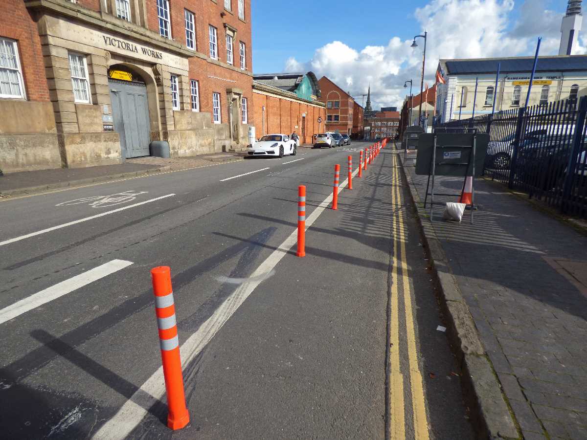 Pop up cycle lanes in the Jewellery Quarter